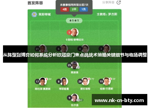 从阵型到博弈如何系统分析欧冠豪门焦点战战术策略关键细节与临场调整 从阵型到博弈如何系统分析欧冠豪门焦点战战术策略关键细节与临场调整